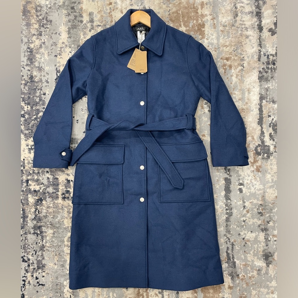 A.P.C. Angelita Long Wool Coat - New